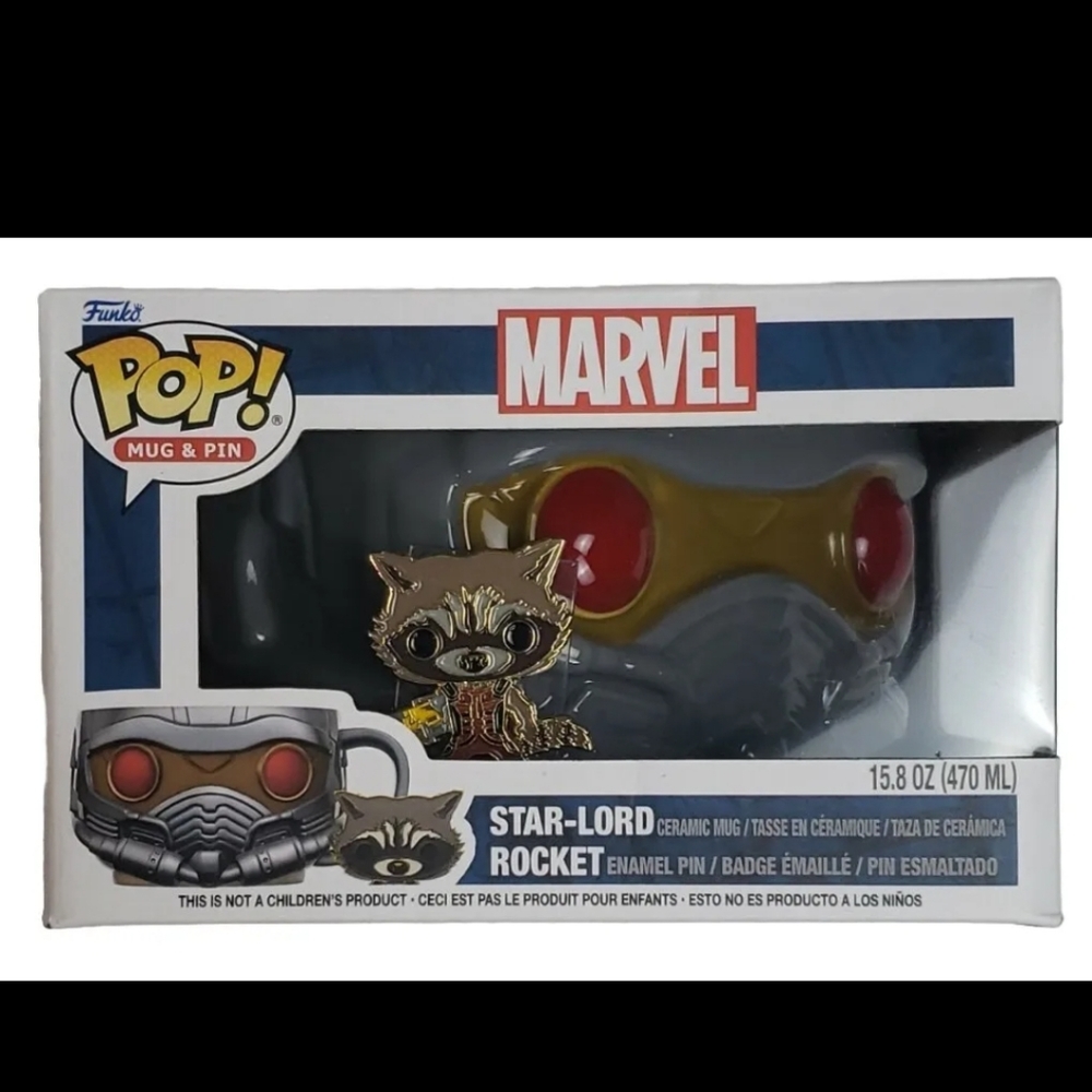 Funko POP! Mug & Pin: Marvel-Star-Lord with Rocket Raccoon